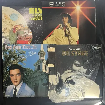 Sale Photo Thumbnail #62: Elvis Presley Vinyl LP Lot of 4 Aloha From Hawaii How Great Thou Art On Stage