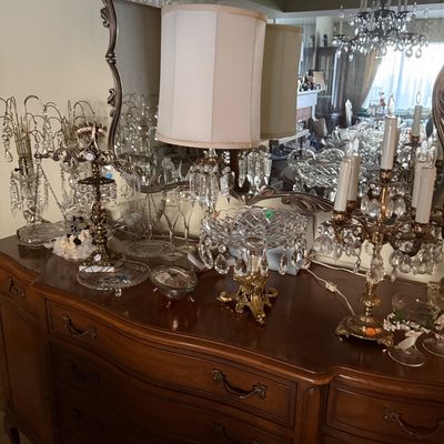 Most are 1/2  off Crystal lamps 