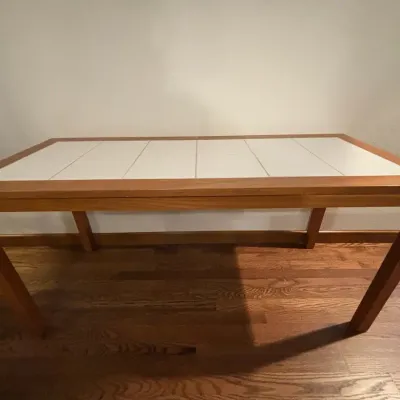 Wood Sofa Table With Tile Top