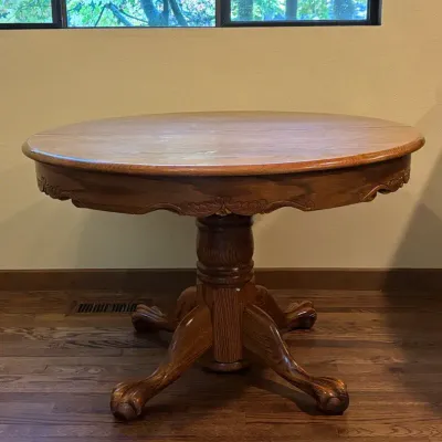 Antique Oak Claw Foot Table