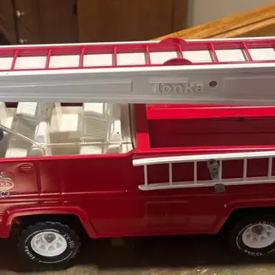 1970s Tonka Pressed Steel Aerial Ladder Fire Truck (Model #13200).