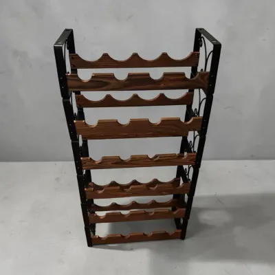 Metal And Wood Stacking Wine Racks