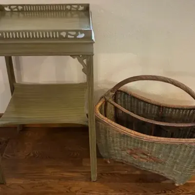 Side Table And Basket