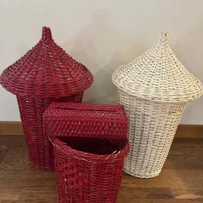 Vintage Wicker Laundry Baskets, And More