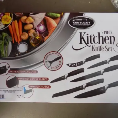 Kentucky Cutlery Company 7-piece kitchen knife set in original packaging with non-stick coated blades.