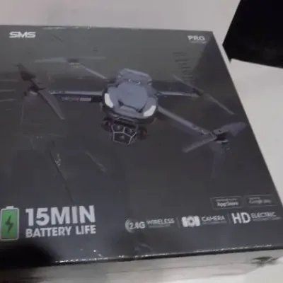 SMS Pro foldable drone with HD camera, new in original box.