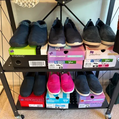 Sale Photo Thumbnail #53: Collection of women's comfort shoes in various styles and colors. Size 9.