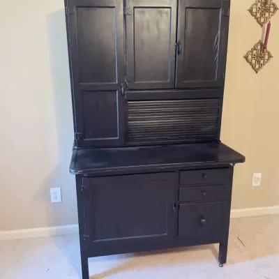 Antique Marsh Furniture Hoosier-Style Kitchen Cabinet – Two-Piece