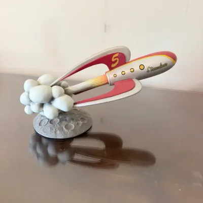 Jeff Brewer Cool Rockets #5 Streamliner Retro Spaceship Sculpture