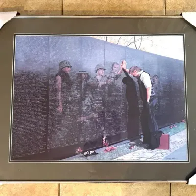 New 1988 Lee Teter Vietnam Veterans Memorial Wall Framed Print