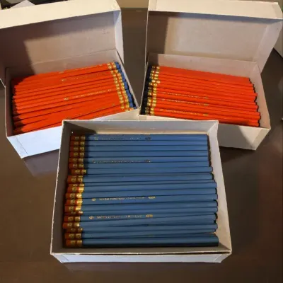 Palomino Golden Bear No. 2 Pencils – Approx. 350 Red & Blue – USA Made