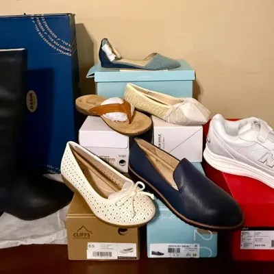 Women’s Shoe Lot – New Balance, Dr. Scholl’s, LifeStride, Seychelles & Cliffs – Sizes 8–9