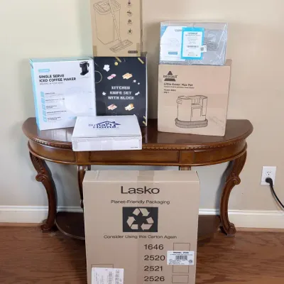 New in Box Household Appliance & Cleaning Bundle – Bissell, Lasko & More