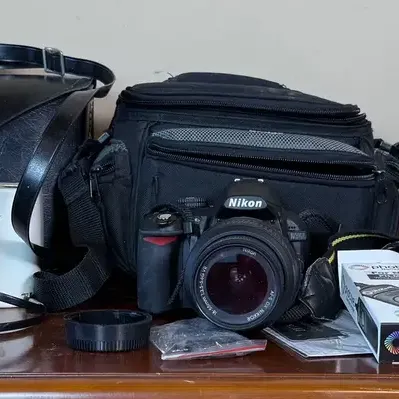 Vintage & Digital Cameras-Nikon D3100 DSLR, Canon Canonet QL, Polaroid Swinger & 2 Olympus Cameras