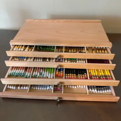 Palomino Blackwing, Field Notes, Mitsubishi & Tombow Pencil Collection – 4-Drawer Wood Cabinet