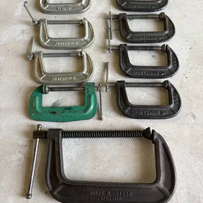 Iron And Metal C-Clamps, Brink & Cotton, Craftsman (9)