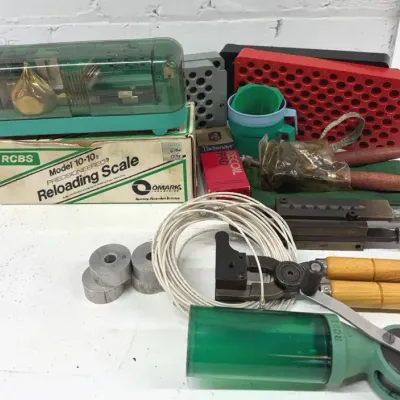 RCBS Reloading Scale, Hensley Bullet Mold, Lyman Powder Measure, +