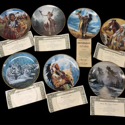 Franklin Mint Limited Edition Collector Plates Set of 7