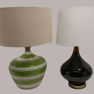 Vintage Mid-Century Modern Ceramic Table Lamps – Pair