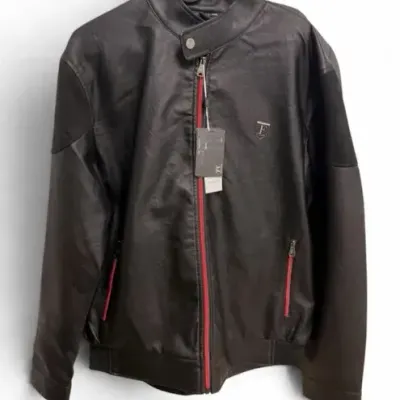  F Collections Men’s Black Moto Jacket XXL New With Tags