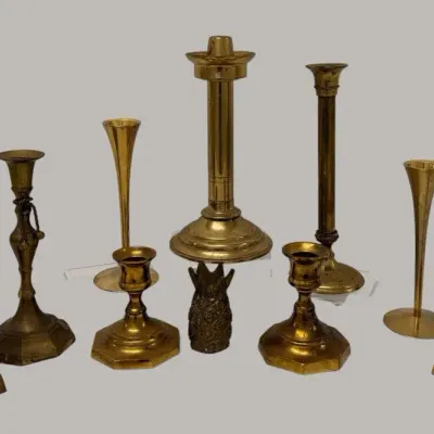 Vintage Brass Candlestick Holders