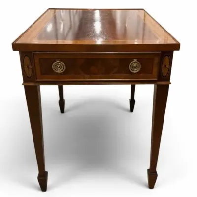 Vintage Mahogany Inlaid End Table 