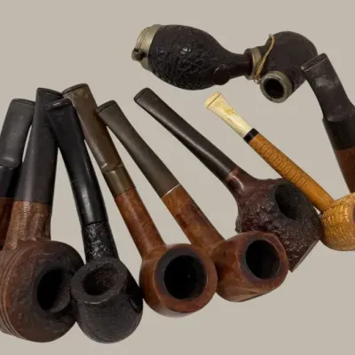 Vintage Collection of 10 Tobacco Smoking Pipes