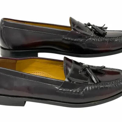 Cole Haan Men's Burgundy Leather Tassel Loafers Size 10.5D