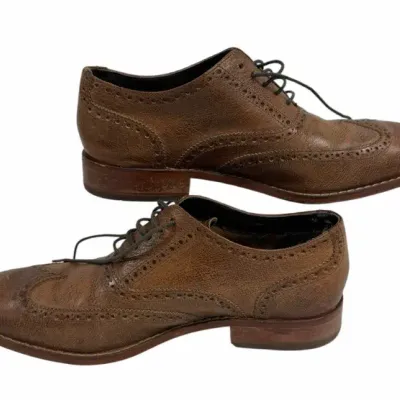 Cole Haan Men’s Brown Leather Wingtip Brogue Oxford Dress Shoes – Size 10M