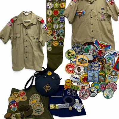 Vintage Boy Scouts of America Uniforms, Merit Badges & Memorabilia Collection 