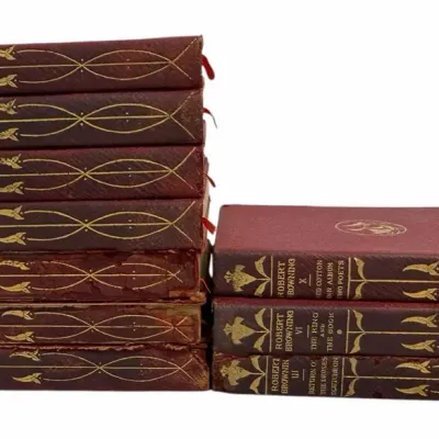 Vintage Robert Browning Poetry & Literary Works  10-Volume Decorative Hardcover Book Collection 