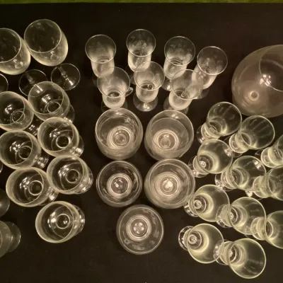 Large Assorted Clear Glassware Collection – Wine Glasses, Goblets & Drinking Glasses
