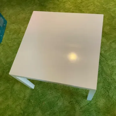 Modern White Square Coffee Table – Sleek & Versatile