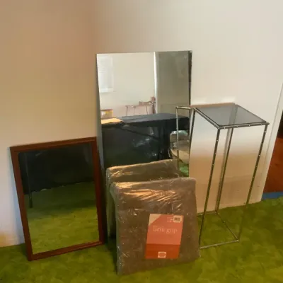 Assorted Wall Mirrors, Metal Accent Table & Non-Slip Rug Pads – Home Décor Lot