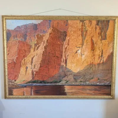 Sale Photo Thumbnail #25: Original Merrill Mahaffey Oil Painting – "Great Canyon Reflections"