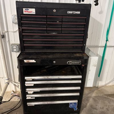 Sale Photo Thumbnail #123: Two tool boxes
Craftsman & Kobalt