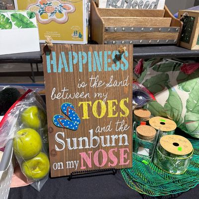 Sale Photo Thumbnail #50: Frames, tropical decor, signs, ribbons, and more.
Beads hot glue gun.and crafts