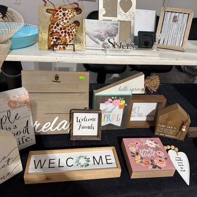 Sale Photo Thumbnail #72: Frames, signs, Valentines and more.
