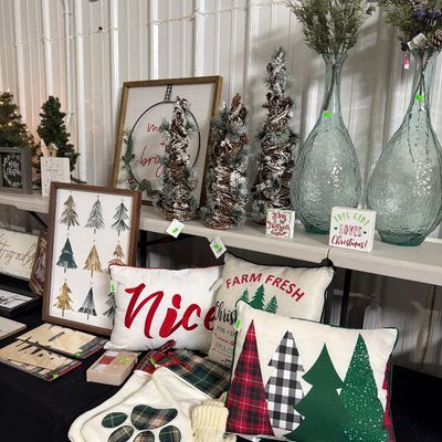 Sale Photo Thumbnail #6: Pillows, Mini trees, Signs, and more.