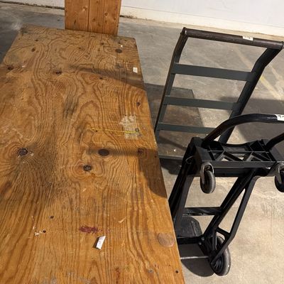 Sale Photo Thumbnail #128: Table and Dollies, podium