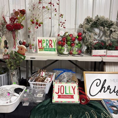 Sale Photo Thumbnail #4: Floral Christmas Picks, Signs, Christmas Crafts Wreath and more.