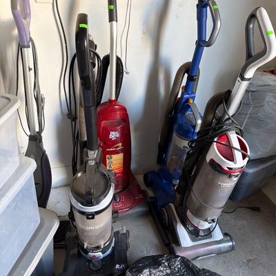 Sale Photo Thumbnail #151: Mops and brooms, vacuums, totes