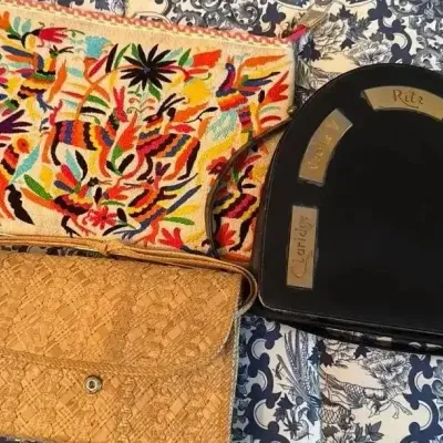 3 Vintage Designer Handbags Inc 1960s Prestige Destination Leather Handbag