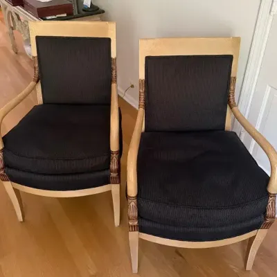 Pair Of Designer Black Chairs