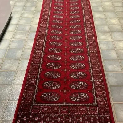 Bokhara-Style Red & Blue Runner 
