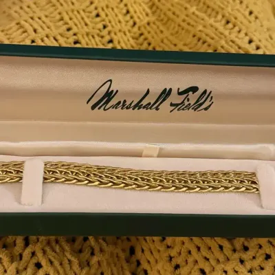 14k Gold Link Bracelet From Italy 