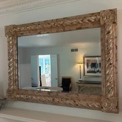 Large Ornate Wood Mirror