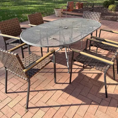 Outdoor Dining Set W/ 6 Chairs