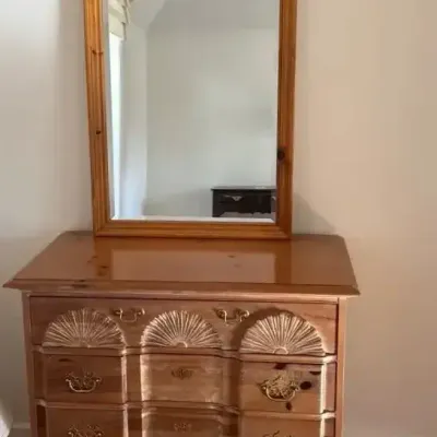 Dresser W/ Mirror & Ornate Details