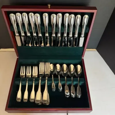 Guy Degrenne “Perles” Stainless Steel Flatware Set Of 12